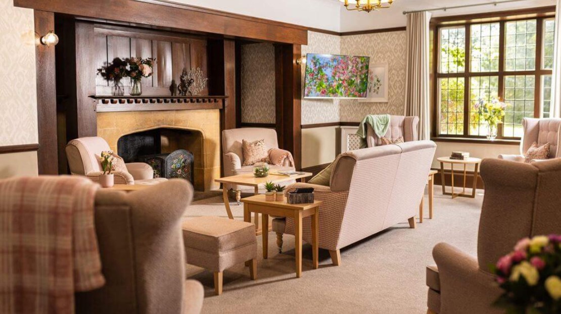 Comfortable and modern care home bedroom interior
